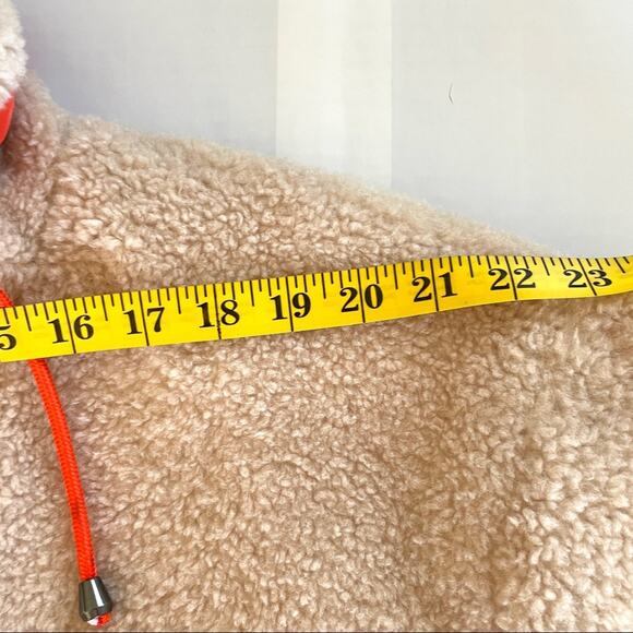 BP Nordstrom Sherpa Jacket Beige with Orange Accents Size Small - Picture 13 of 16